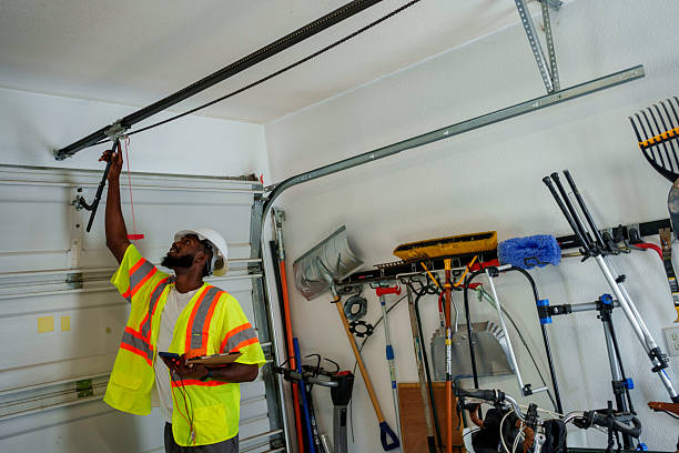 Professional Garage Door Installation technician working in Tishomingo, OK